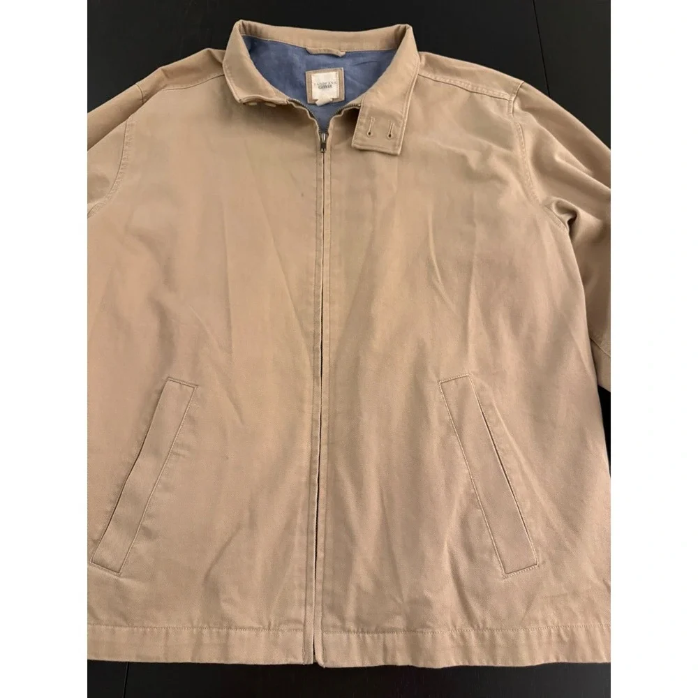 Lands' End Canvas Jacket Mens‎ XL (46-48) Tan Full-Zip Business Casual Weekend - Picture 9 of 15